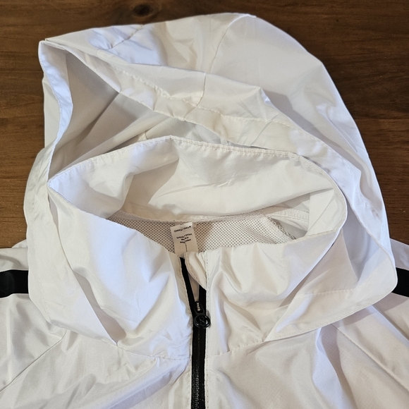 Layer8 Women's Lightweight Hooded Windbreaker White Size Large - Picture 10 of 11
